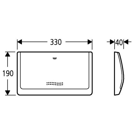 GROHE 37053SH0 - Placa de acionamento CLASSIC 330 × 190 mm branca