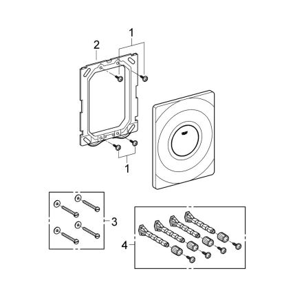 GROHE 37063SH0 - Botão de acionamento SURF 156 × 197 mm branco