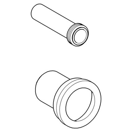 GROHE 37311K00 - Conjunto de alimentação e descarga para WC 150 mm, preto