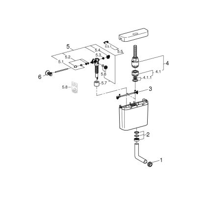 GROHE 37791SH0 - Cisterna de descarga PS branca