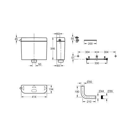 GROHE 37791SH0 - Cisterna de descarga PS branca