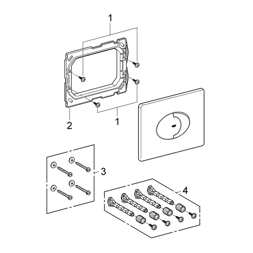 GROHE 38506SH0 - Placa de acionamento SKATE AIR 156 × 197 mm branca