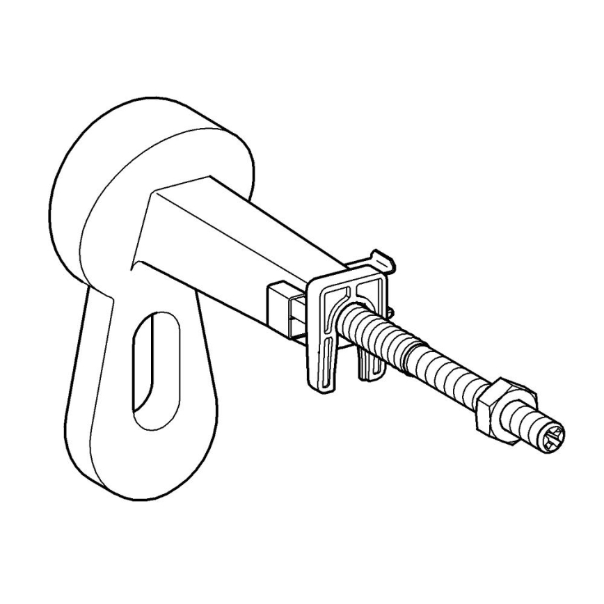 GROHE 3855800M - Ligação de parede RAPID SL 130-230 mm, acabamento cromado brilhante