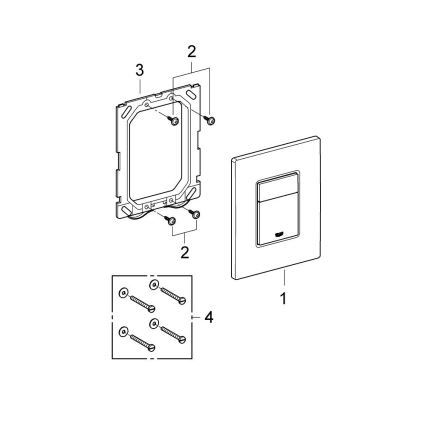 GROHE 38732DC0 - Botão de descarga SKATE COSMOPOLITAN 156 × 197 mm em aço inoxidável
