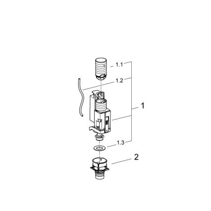 GROHE 38736000 - Kit de conversão para descarga dupla GD 2