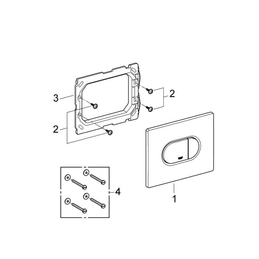 GROHE 38858SH0 - Botão de acionamento para descarga ARENA COSMOPOLITAN 156 × 197 mm branco