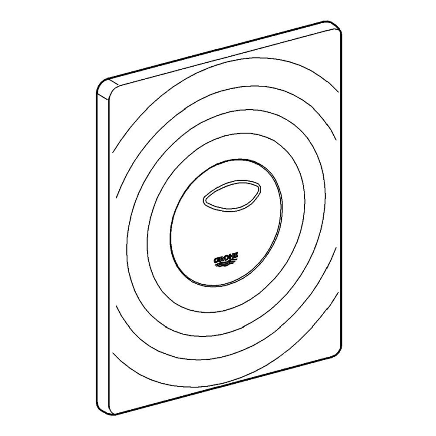 GROHE 38861000 - Botão de acionamento SURF 156 × 197 mm cromado brilhante