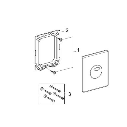 GROHE 38862SH0 - Botão de acionamento SKATE 156 × 197 mm branco