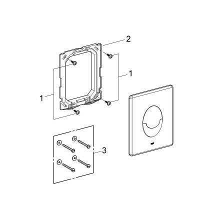 GROHE 38964KF0 - Placa de acionamento START 156 × 197 mm, Phantom preto