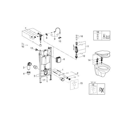 GROHE 39116000 - Conjunto 4 em 1 SOLIDO COMPACT 1,13 m branco durável