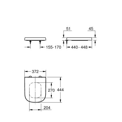 GROHE 39330002 - Assento de sanita EURO CERAMIC branco durável