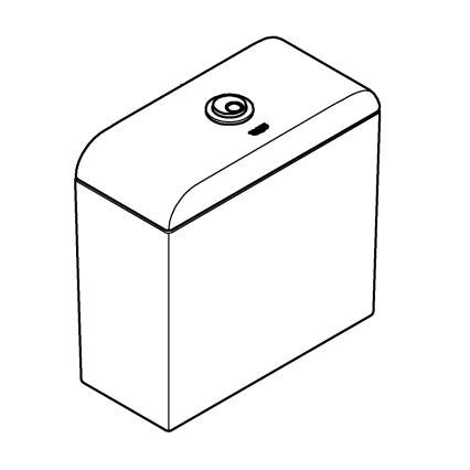 GROHE 39332000 - Cisterna de descarga EURO CERAMIC 385 × 170 × 370 mm cerâmica/branca