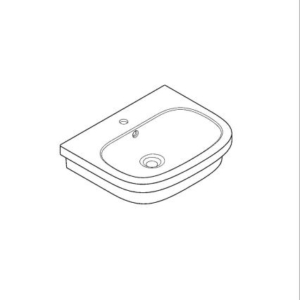 GROHE 39337000 - Lavatório de sobrepor EURO CERAMIC 600 × 480 mm cerâmica/branco