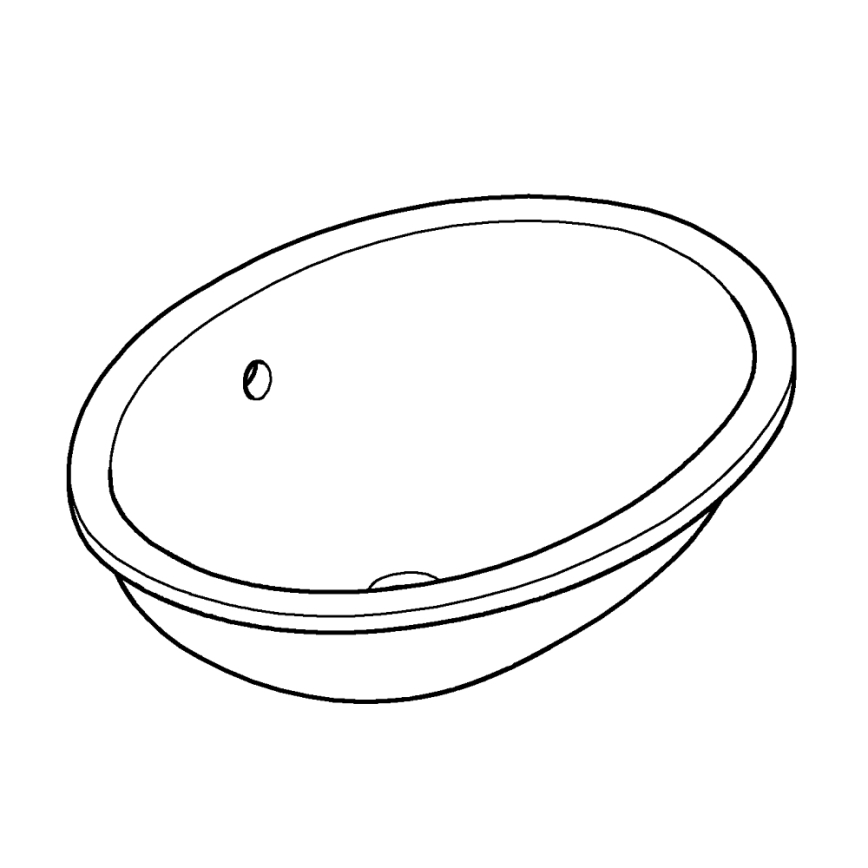 GROHE 39423000 - Lavatório encastrado BAU CERAMIC 560 × 420 mm cerâmica/branco