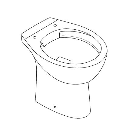 GROHE 39430000 - Vaso sanitário de chão BAU CERAMIC 515 x 356 x 406 mm cerâmica/branca
