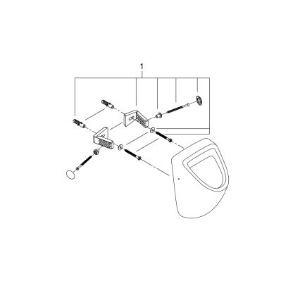 GROHE 39438000 - Urinol BAU CERAMIC 337 × 355 × 552 mm cerâmica/branca