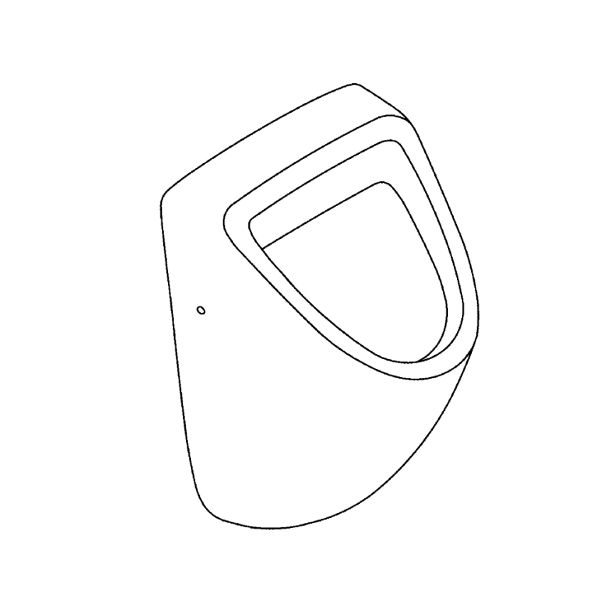 GROHE 39438000 - Urinol BAU CERAMIC 337 × 355 × 552 mm cerâmica/branca