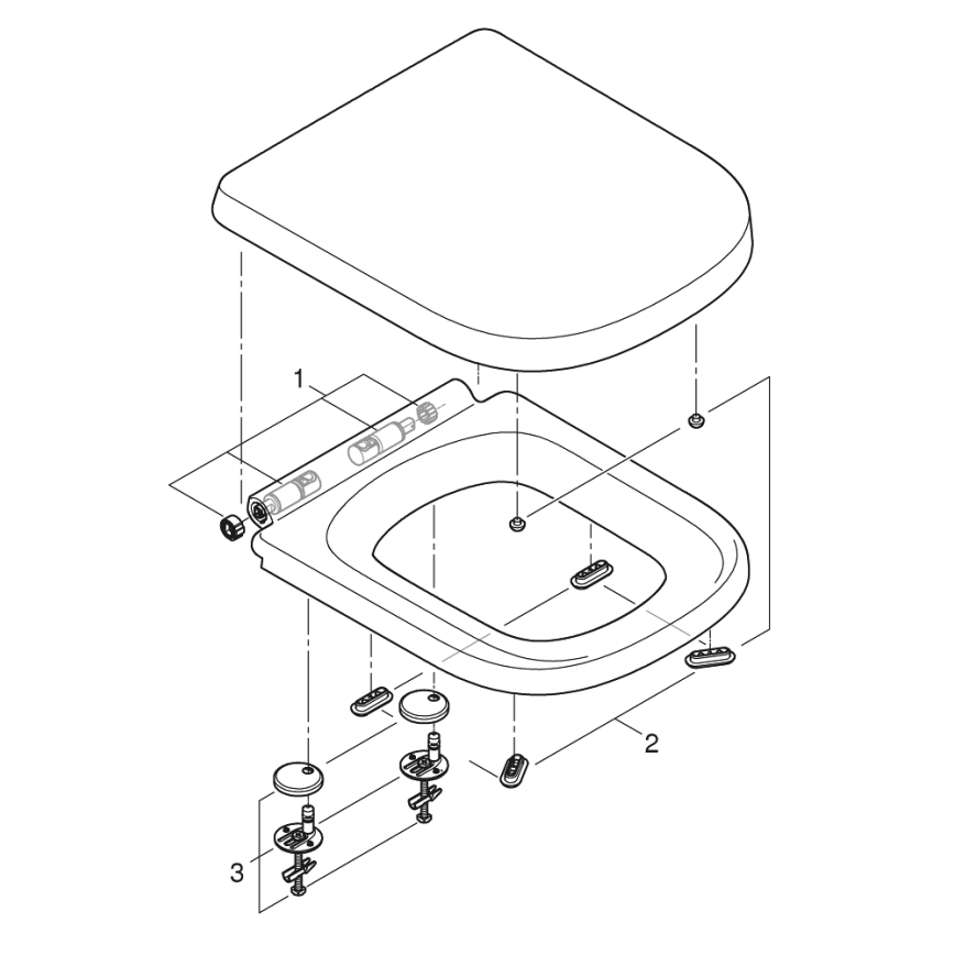 GROHE 39462000 - Conjunto WC EURO CERAMIC 67,5 x 37,4 x 77,4 cm cerâmica/branco