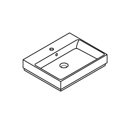 GROHE 3947700H - Lavatório CUBE CERAMIC 600 × 490 mm cerâmica/branca