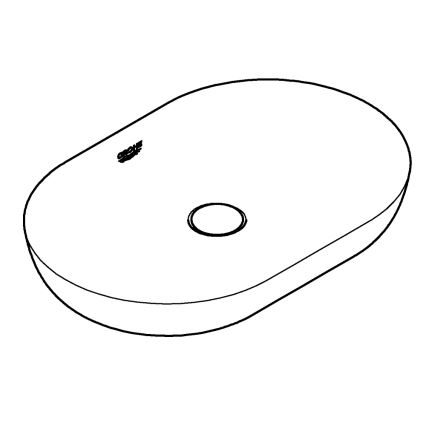 GROHE 3960800H - Lavabo sobre bancada ESSENCE 600 × 400 mm cerâmica/branco