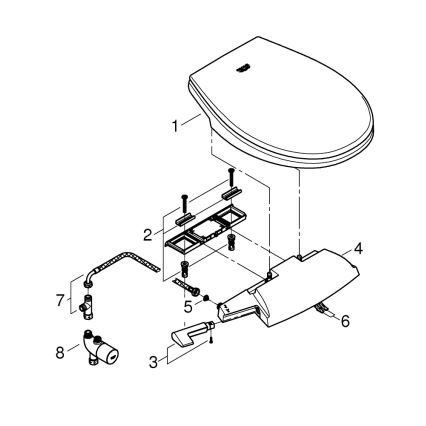 GROHE 39648SH0 - Assento de bidê manual BAU CERAMIC, branco puro