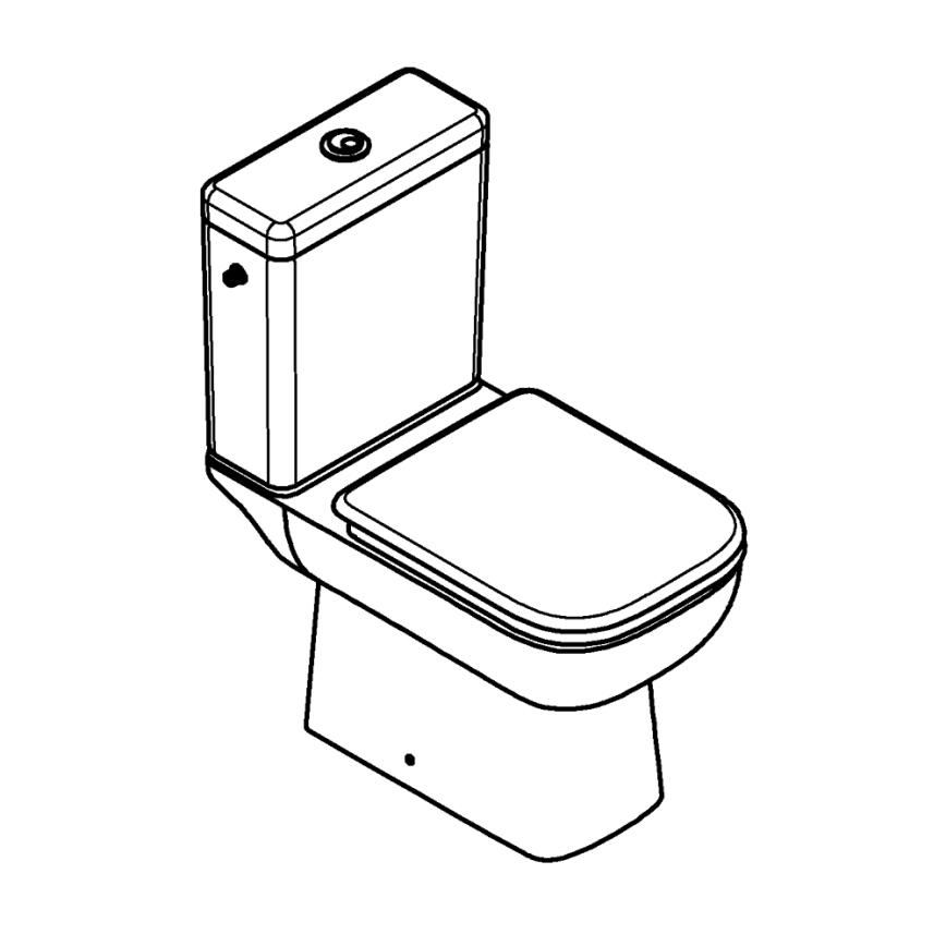 GROHE 39814000 - Conjunto combinado para WC START EDGE 825 × 557 × 384 mm cerâmica/branco durável