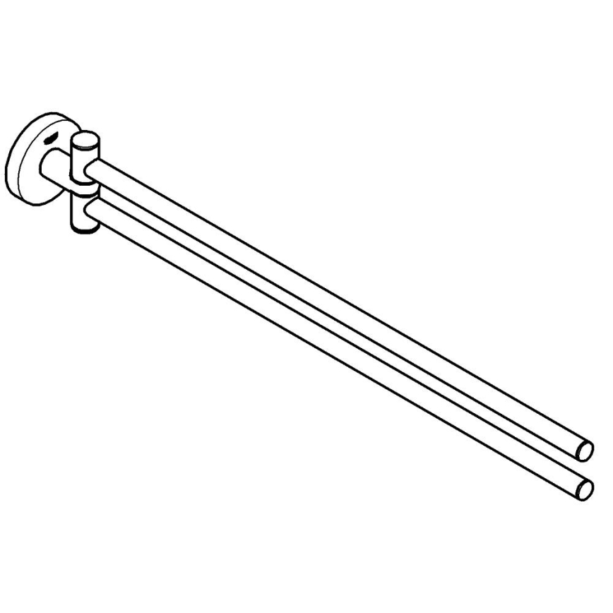 GROHE 40371DL1 - Suporte para toalhas ESSENTIALS 439 mm, acabamento em cobre