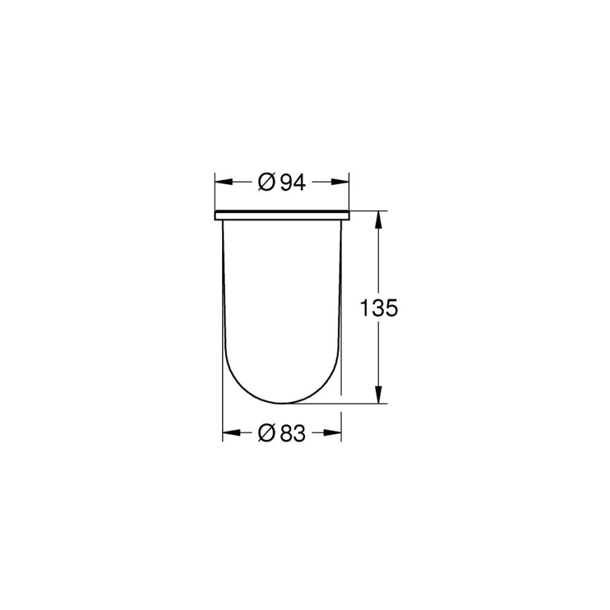 GROHE 40393000 - Copo de reposição ESSENTIALS, transparente