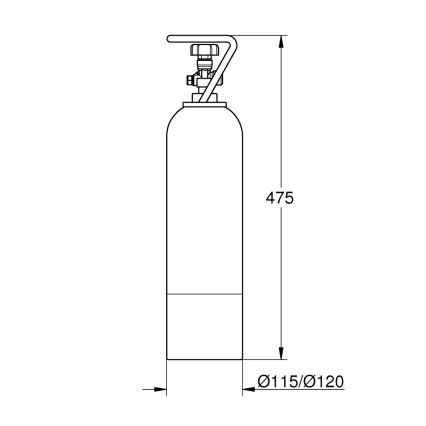 GROHE 40423000 - Kit de arranque com cilindro de CO2 pressurizado GROHE BLUE 2 kg