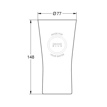 GROHE 40437000 - Conjunto de 6 copos BLUE 250 ml, cristal/transparente