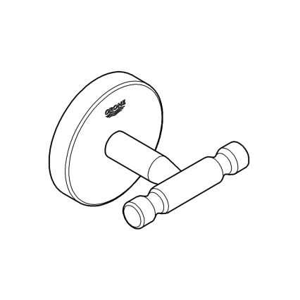 GROHE 40461001 - Gancho para roupão de banho BAUCOSMOPOLITAN, cromado brilhante