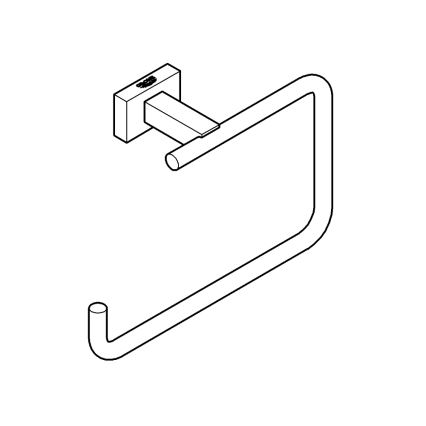 GROHE 40510001 - Porta-toalhas ESSENTIALS CUBE 188 mm cromo polido