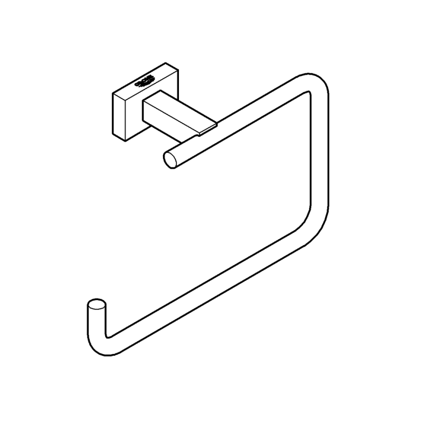 GROHE 40510001 - Porta-toalhas ESSENTIALS CUBE 188 mm cromo polido