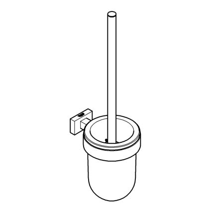 GROHE 40513DC1 - Conjunto de limpeza para sanita ESSENTIALS CUBE, em aço inoxidável