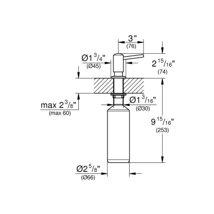 GROHE 40536000 - Doseador de sabão CONTEMPORARY 400 ml cromado brilhante