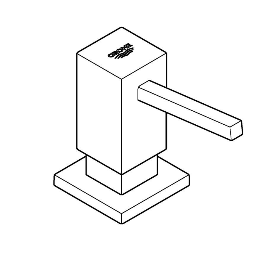 GROHE 40649000 - Dispensador de sabão CUBIC 500 ml cromo brilhante