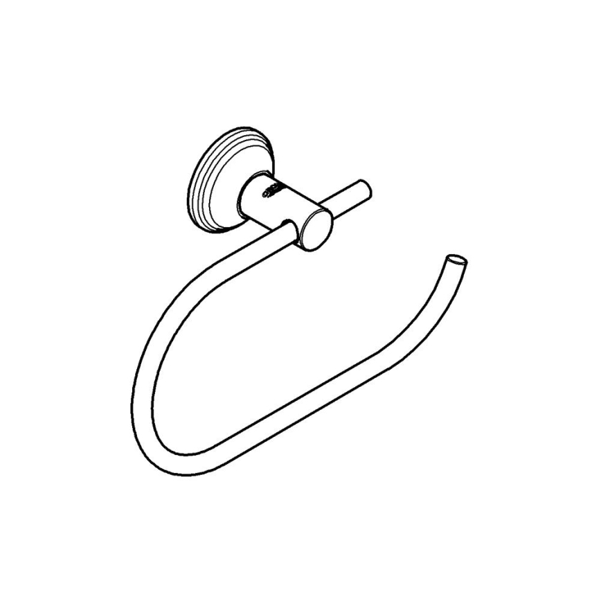 GROHE 40657001 - Suporte de papel higiénico ESSENTIALS AUTHENTIC, acabamento cromado brilhante