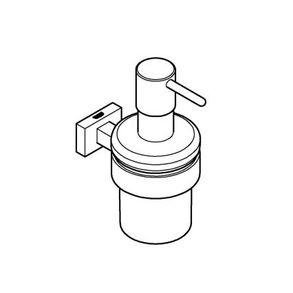GROHE 40756001 - Dispensador de sabão líquido ESSENTIALS CUBE 160 ml cromado brilhante
