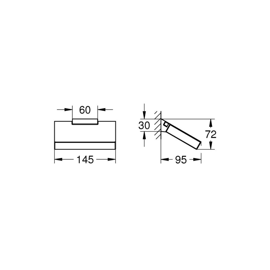 GROHE 40781000 - Suporte para papel higiénico SELECTION CUBE cromo brilhante