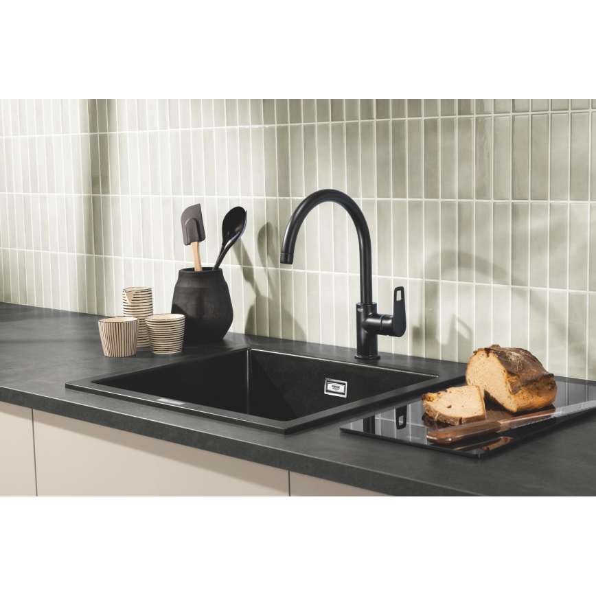 GROHE 40786K00 - Prateleira de vidro 450 × 240 × 19 mm preta