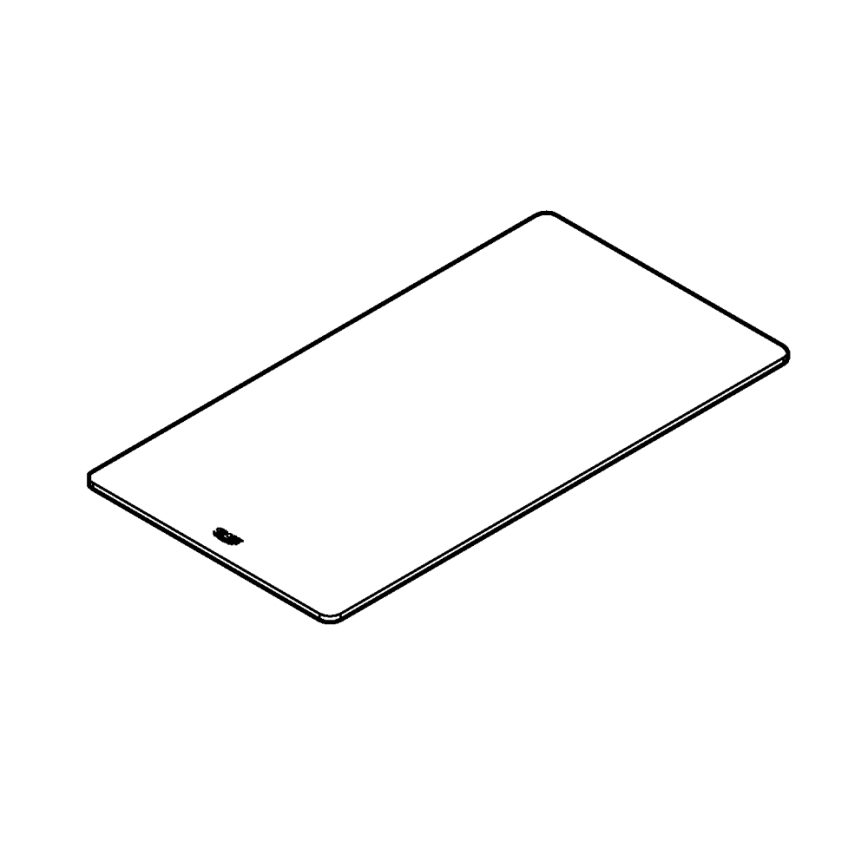GROHE 40786L00 - Prateleira de vidro 450 × 240 × 19 mm branca