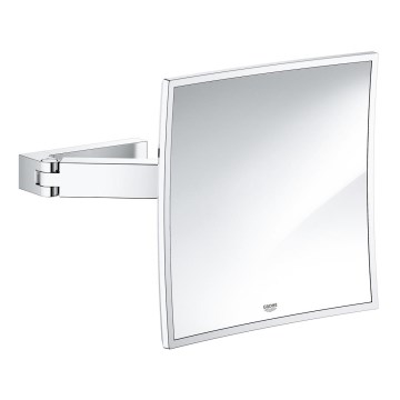 GROHE 40808000 - Espelho de maquilhagem SELECTION CUBE 22,3 × 22,3 cm, cromado brilhante