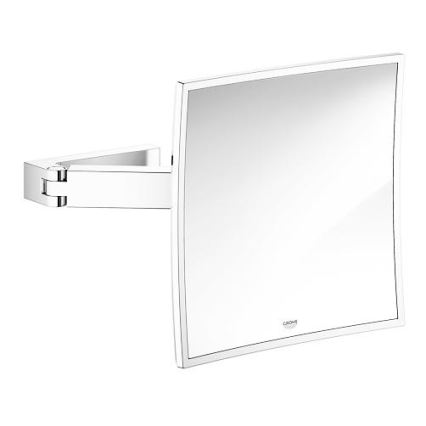 GROHE 40808000 - Espelho de maquilhagem SELECTION CUBE 22,3 × 22,3 cm, cromado brilhante