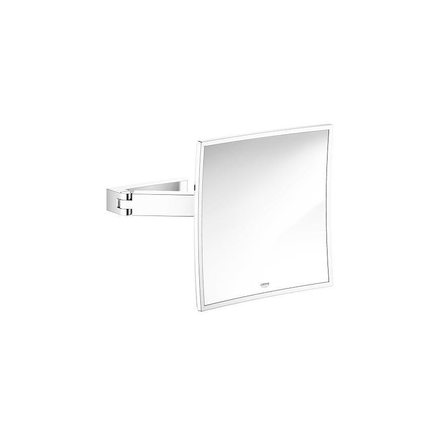 GROHE 40808000 - Espelho de maquilhagem SELECTION CUBE 22,3 × 22,3 cm, cromado brilhante