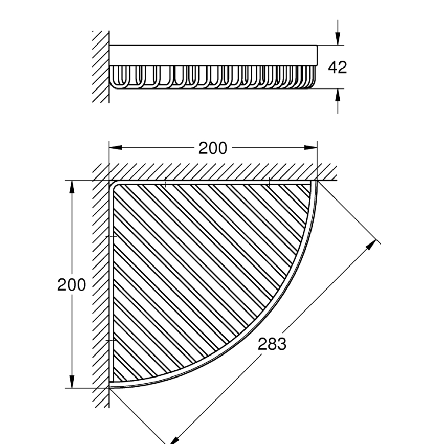 GROHE 40809000 - Saboneteira em arame SELECTION CUBE 20 × 20 cm cromado brilhante