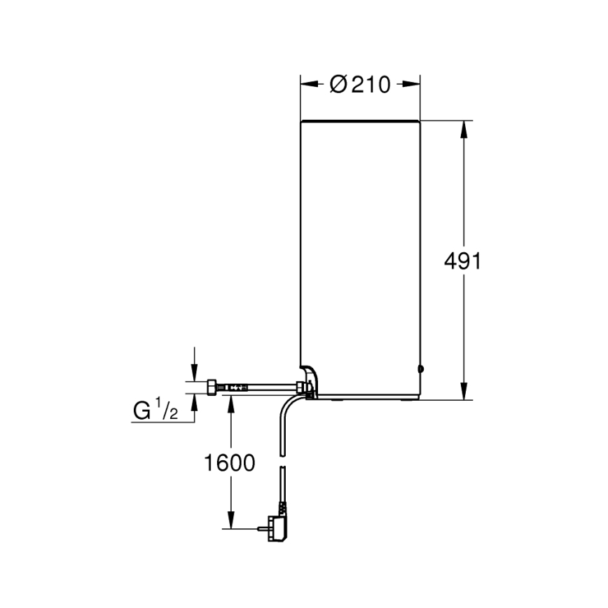 GROHE 40831001 - Depósito RED 7 l em aço inoxidável