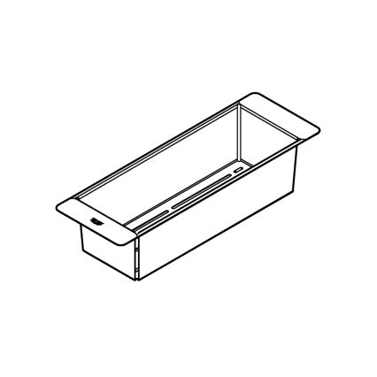 GROHE 40852SD0 - Escorredor multifuncional 450 × 150 × 100 mm, aço inoxidável