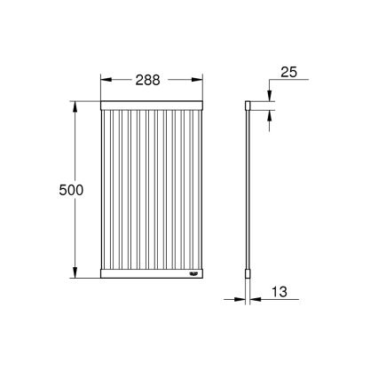 GROHE 40858SD0 - Escorredor de louça 500 × 288 mm em aço inoxidável