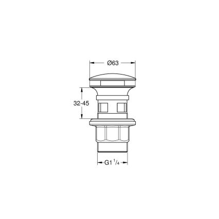 GROHE 40869000 - Conjunto de drenagem Ø 63 mm, cromado brilhante