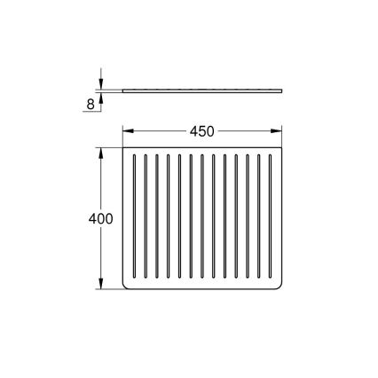 GROHE 40871K00 - Bandeja de gotejamento 450 x 400 mm cerâmica/preta